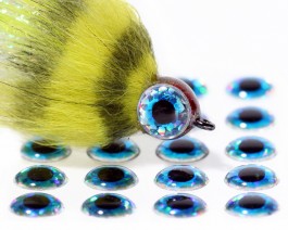 3D Epoxy Eyes, Holographic Blue, 4.5 mm